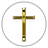 DAROUND 510 GD WT Gold Single Cross White Background copy